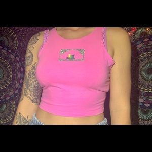 Handmade design on crop top